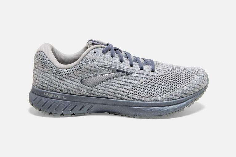 Brooks Revel 3 Road Running Shoes - Men's - Grey (65218-QIAS)